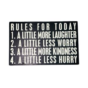Kreations By Kathy Wooden Sign Rules For Today Inspirational Rustic
